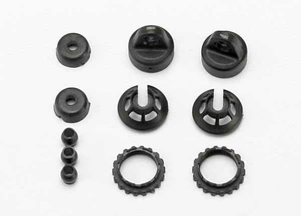 7065 Caps and spring retainers, GTR shock (upper cap (2)/ hollow balls (4)/ bottom cap (2)/ upper retainer (2)/ lower retainer (2))