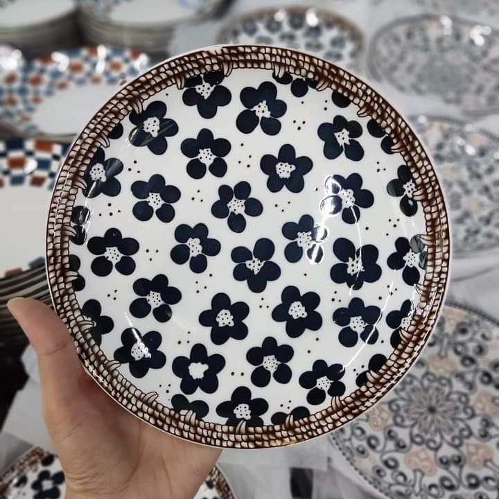 จานบัวยกขอบสูง 8 นิ้ว