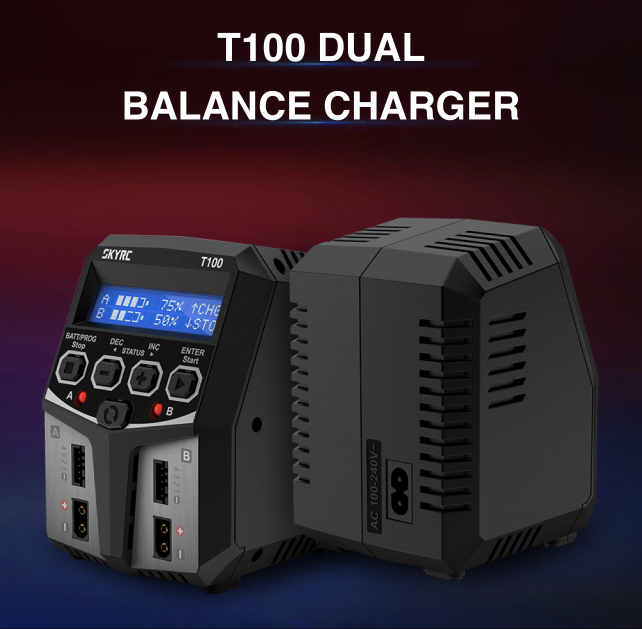 Charger SKYRCT100 T100 Dual Balance Charger