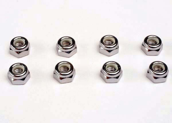 4147 Nuts, 5mm nylon locking (8)