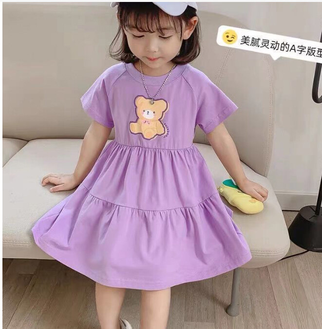 ชุดกระโปรงเด็ก Kesorn Shop สวมเป็นกระโปรงพอน้องโตก็ใส่เป็นเสื้อได้ ใส่กันได้ยาวๆ สำหรับสาวน้อย 2-8 ปี เสื้อผ้าเด็ก แฟชั่นเด็ก เสื้อยืดเด็ก