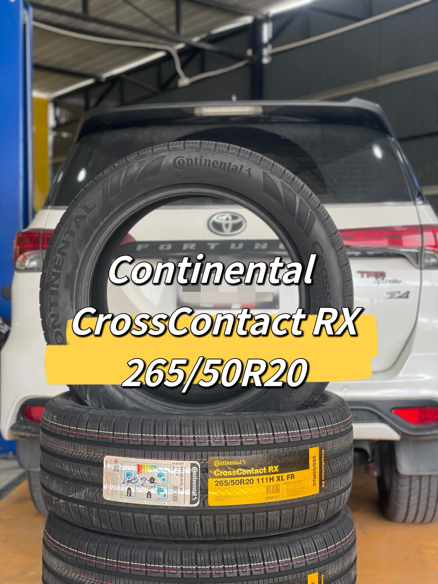 🛞❤️ #TOYOTA_FORTUNER 🚘❤️💫 🛞🐘#CONTINENTAL #CROSSCONTACTRX ❤️ 🛞 #265/50R20