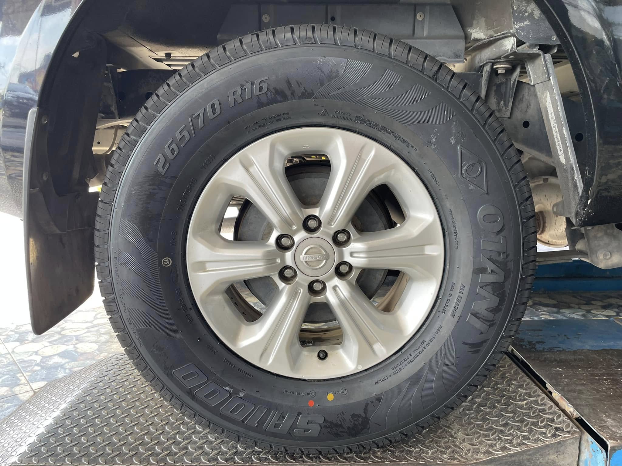 🚘 #NISSAN_NAVARA🛞 #เปลี่ยนยาง #OTANI #SA1000 265/70R16 #บริการตั้งศูนย์ล้อ🛞