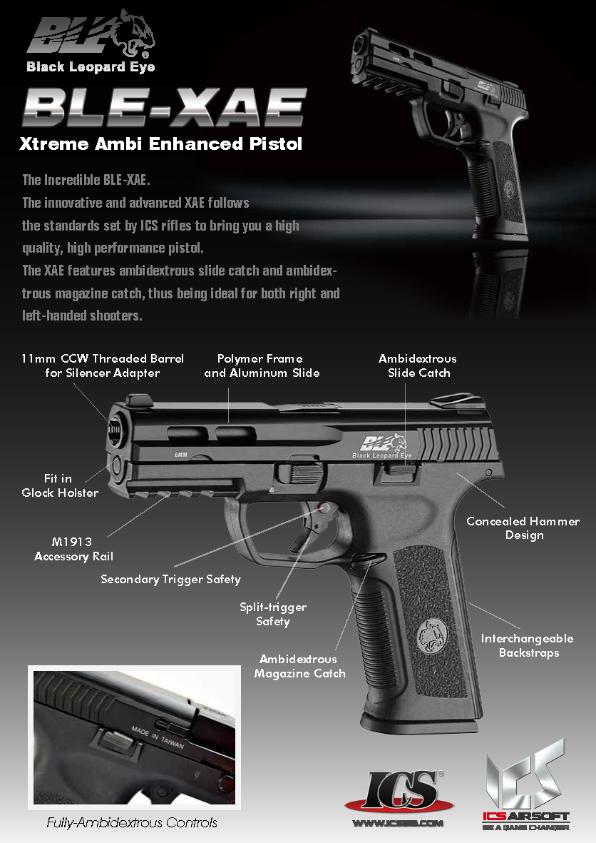 BLE-006-SD4 XAE GAS PISTOL TWO-TONE Revo Valve System