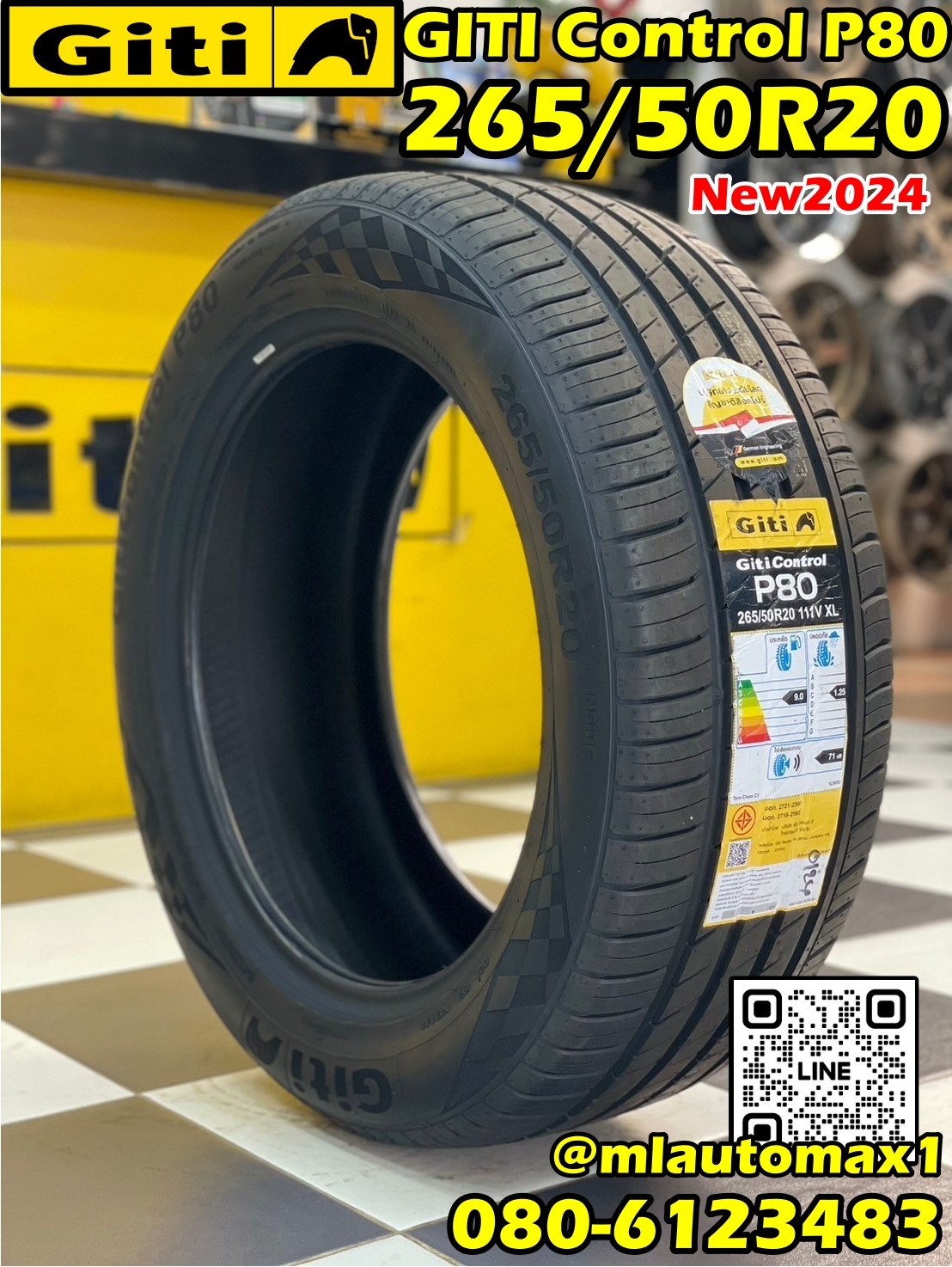 ยางใหม่ #ยางจีที #Giti_Control #P80 265/50R20 ยางใหม่ปี2024