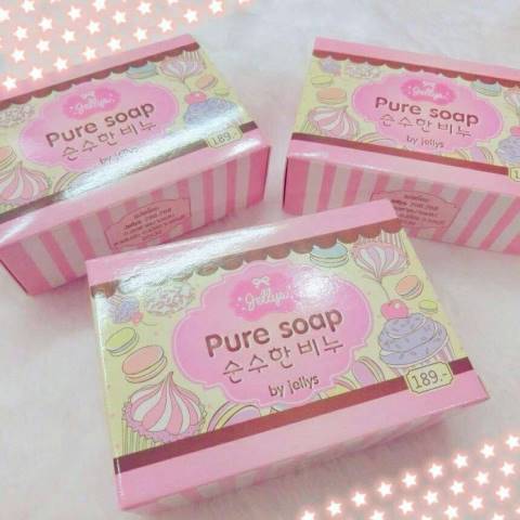 สบู่เจลลี่ หัวเชื้อผิวขาว100 pure soap jelly ราคาส่งถูกๆ 100g.