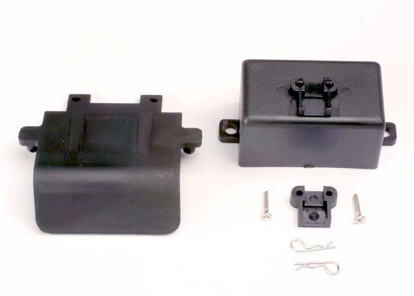 4132 Bumper (rear)/ battery box/ body clips (2), EZ-Start mount, 3x10CST (2)
