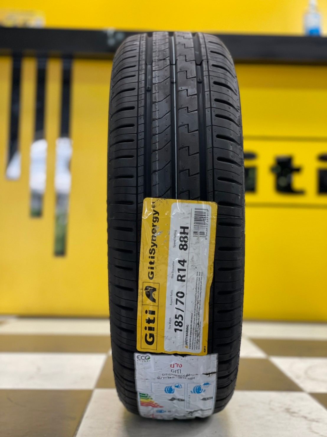 185/70R14 Giti Synergy E1 ยางสปอร์ต ยางรถยนต์คุณภาพดี สมรรถนะสูง นุ่มเงียบ