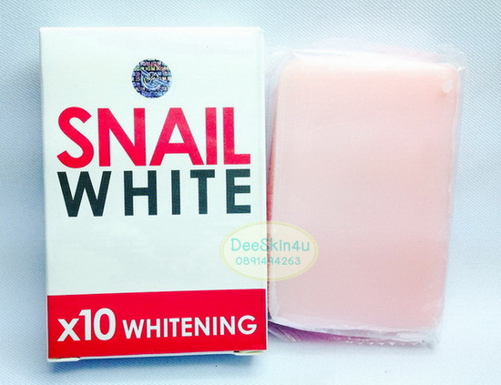 Snail White x10 Whitening 70 g. สเนล ไวท์ สบู่หอยทาก ฟอกแล้วใส ไวท์เนียนเวอร์