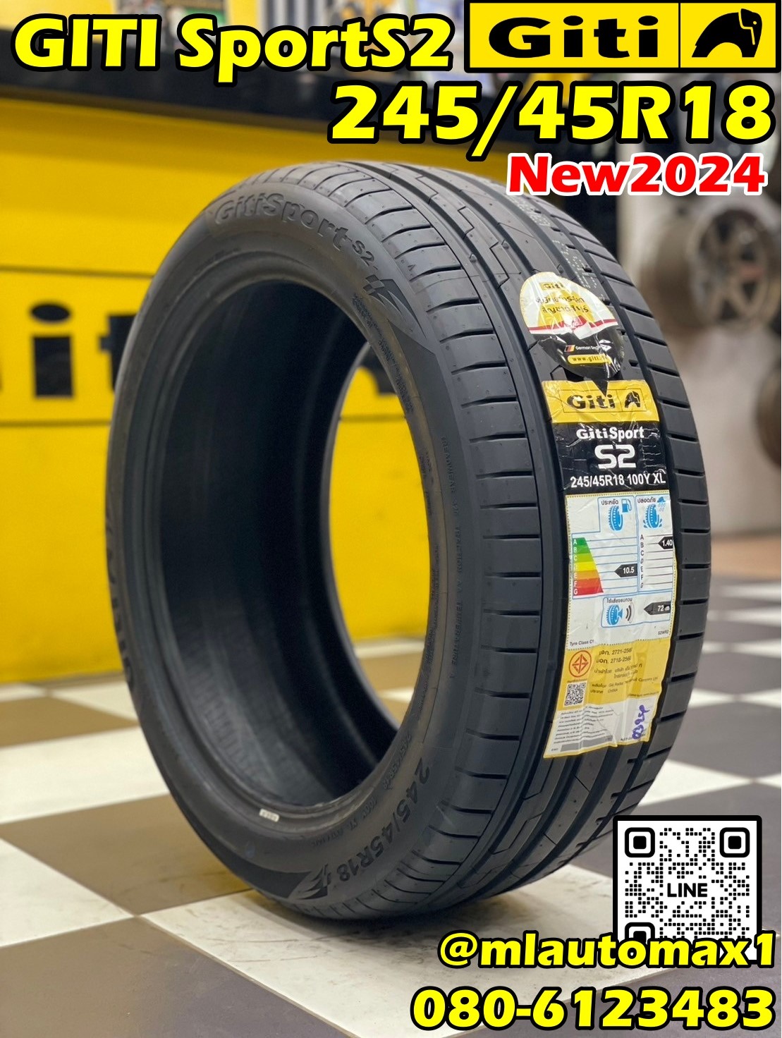 GITI SPORT S2 245/45R18 ยางใหม่ปี2024