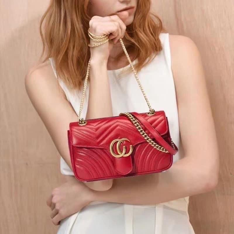 กระเป๋าGucci GG Marmont matelassé mini bag (22)