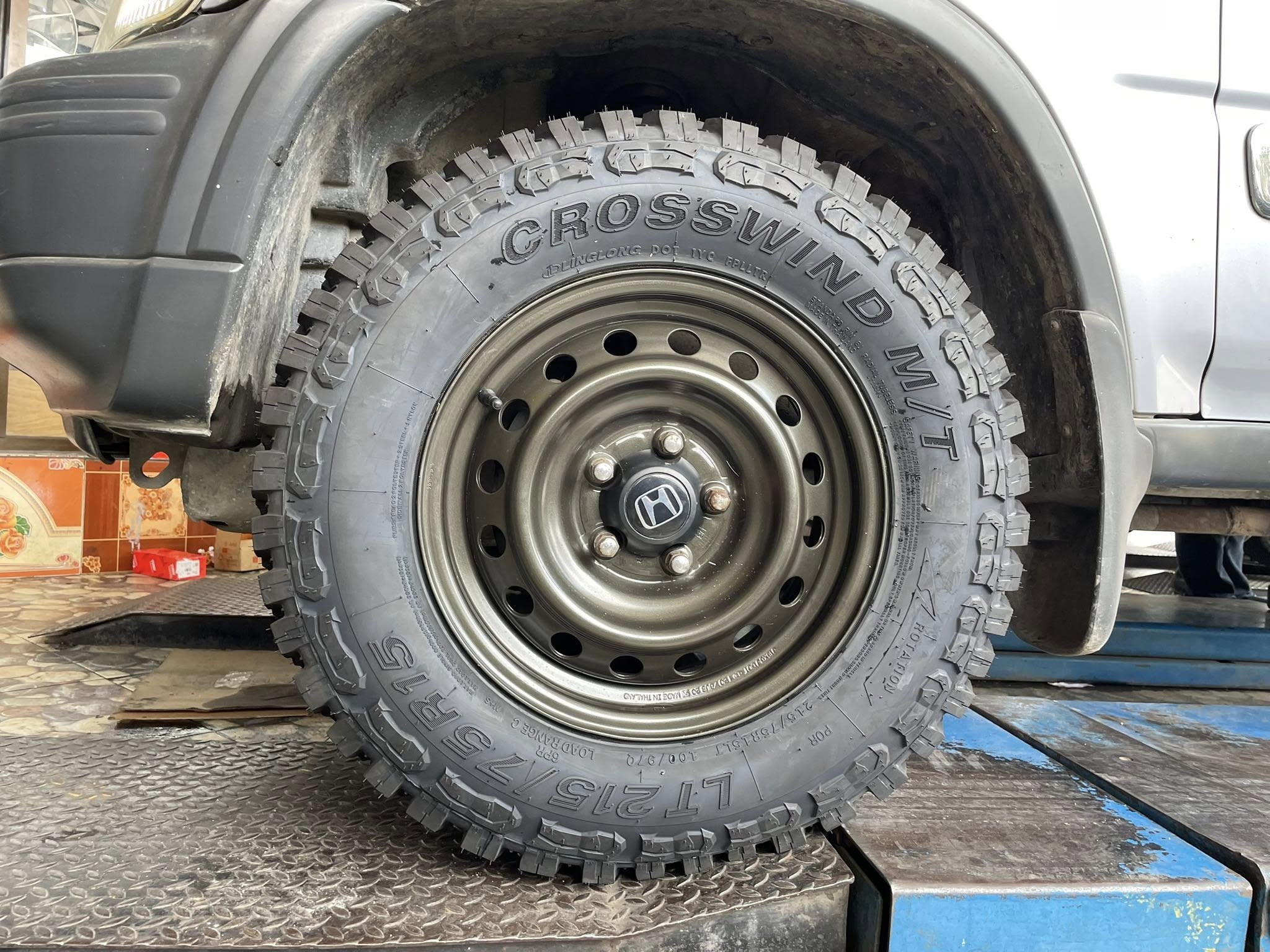 #HONDA_CRV 🚘เปลี่ยนยาง 🛞🐘#LINGLONG_MT_215/75R15 ❤️ 🛞 #ยางMTยางสายลุยคุณภาพดี