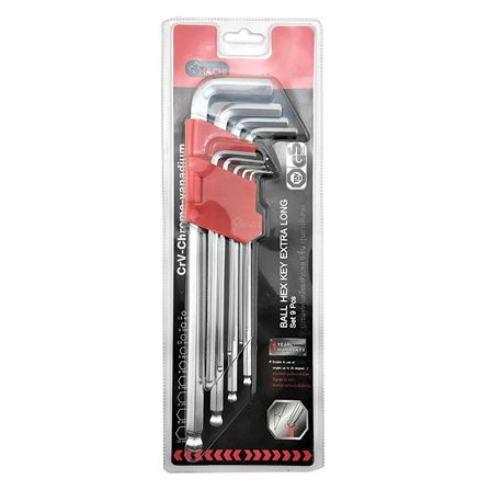 HACHI Ball Hex Key ประแจหกเหลี่ยมหัวบอล 9 ชิ้น/ชุด