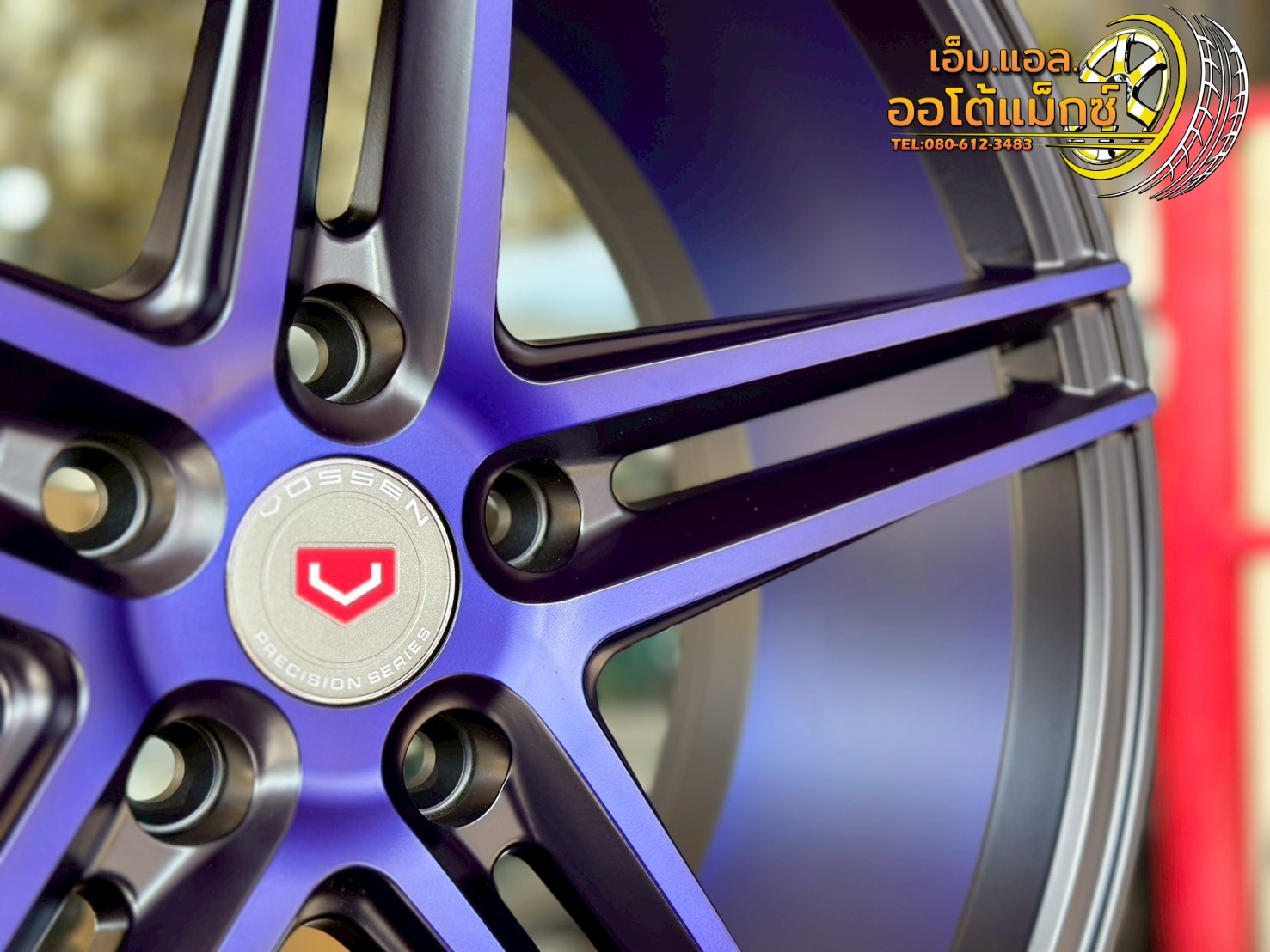 แม็กซ์ใหม่ #VOSSEN #CV5 ดำด้านหน้าดิพอันเดอร์น้ำเงิน ขนาด 18x8 5รู114 Offset40 (0575u) ใหม่ล่าสุด สวยสุดRace เบาพิเศษ เทรน์ใหม่ท้องแดงลึกหลังก้าน