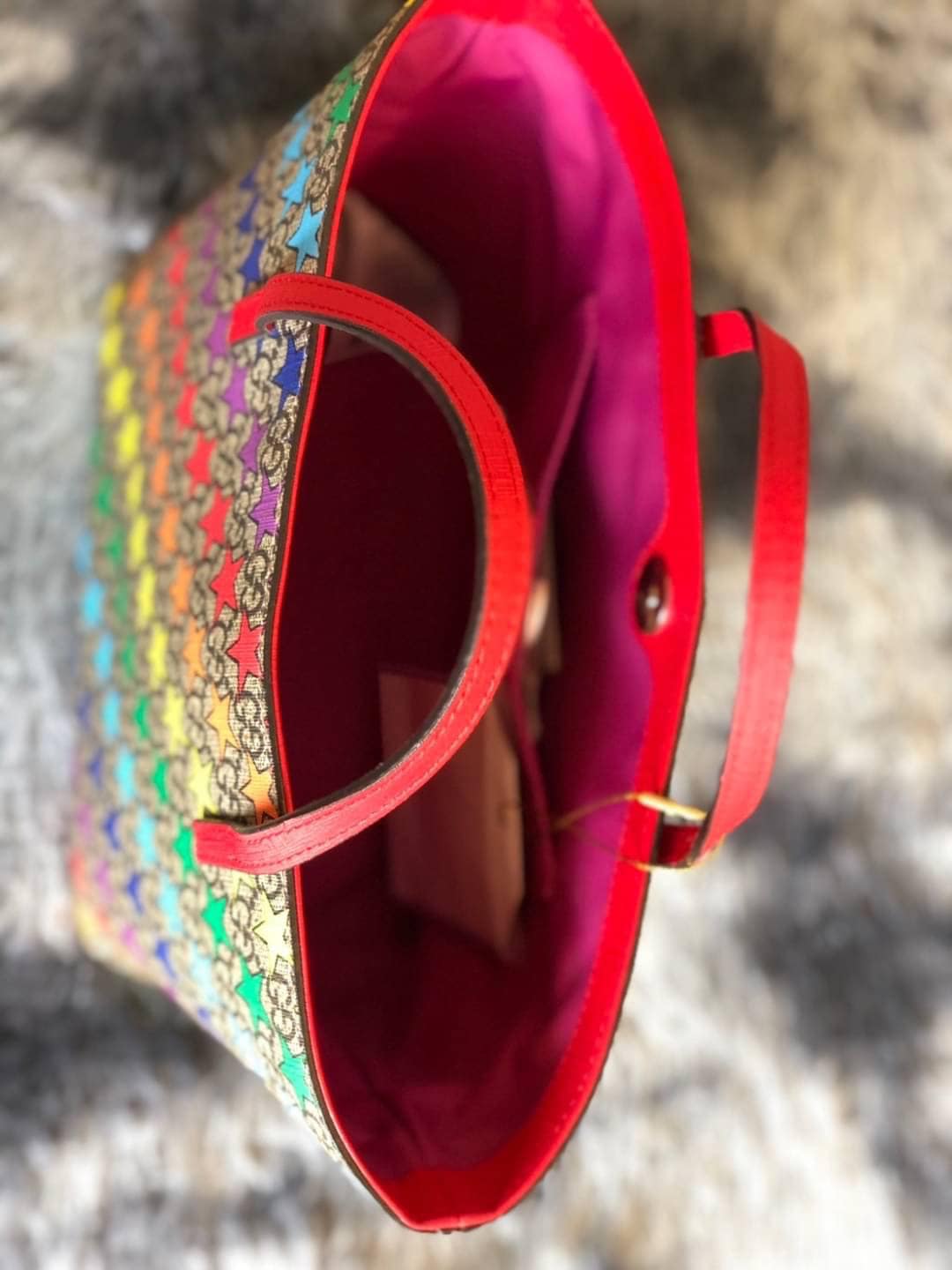 กระเป๋าGucci Rainbow Stars mini Tote Handbag Bag