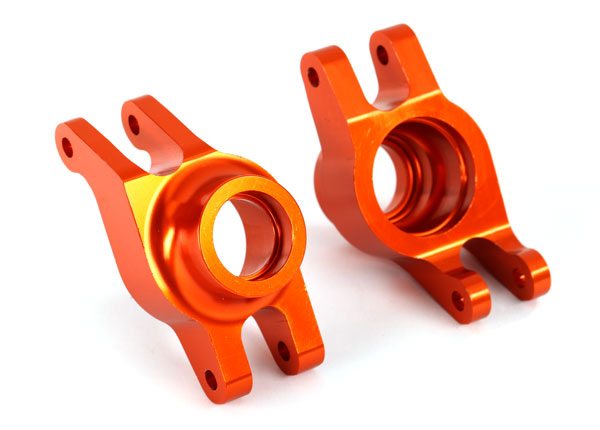 8952A Carriers, stub axle (orange-anodized 6061-T6 aluminum) (rear) (2)