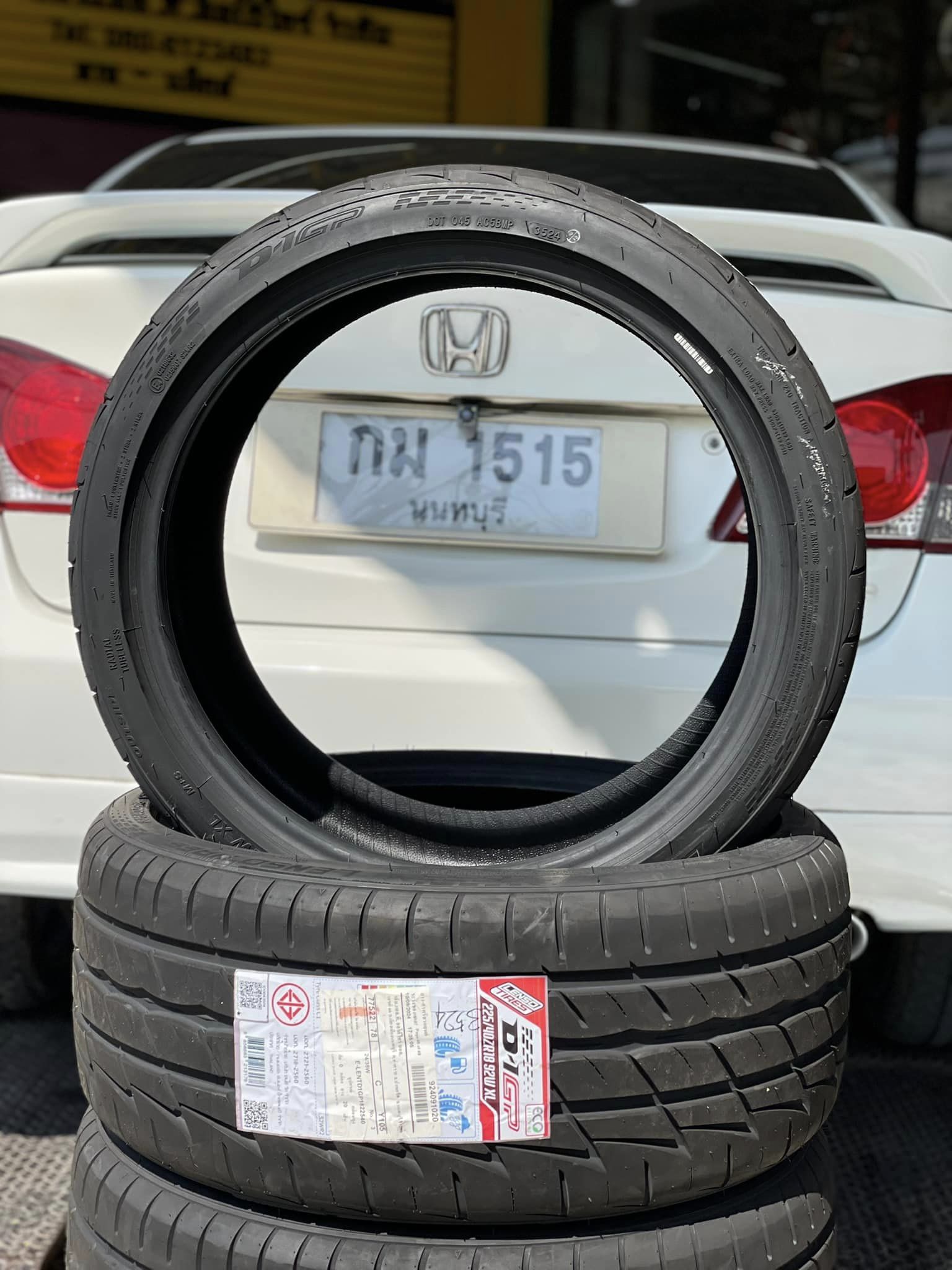 🛞❤️ #HONDA_CIVIC 🚘เปลี่ยนยาง 🛞🐘#LENSO_D-1GP_225/40R18 ❤️ 🛞
