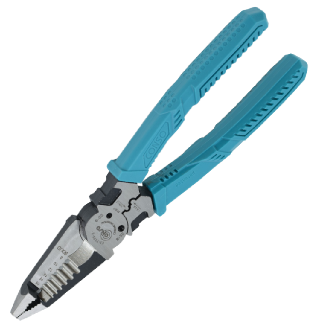 คีมปาก ช่างไฟฟ้า ปากมน ย้ำสาย ขนาด 8" No.CS-7076-8 CONSO