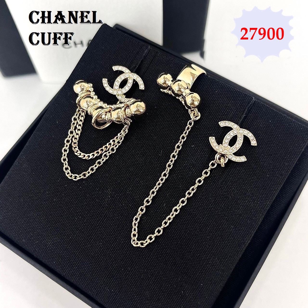 CHANEL CuFF Earrings Gold