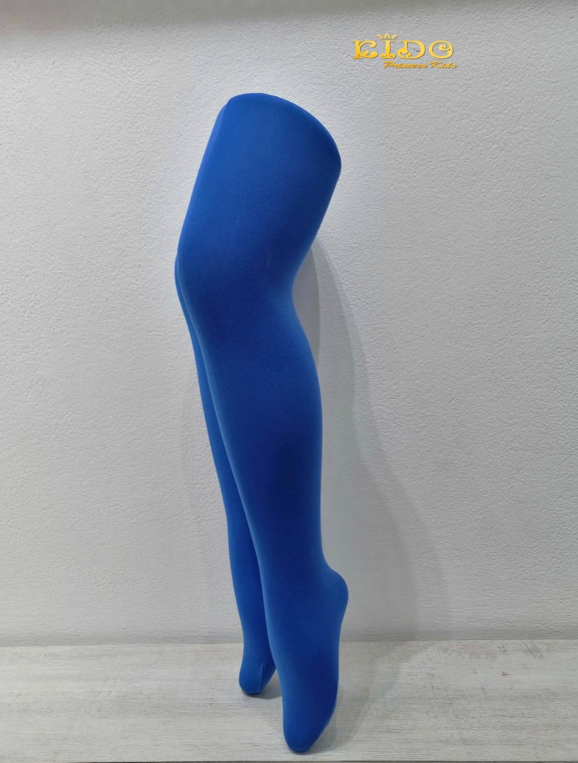 ถุงน่องเด็ก(หน้าร้านอยู่รัชดา)L018 สีน้ำเงิน แบบเรียบผ้าทึบ