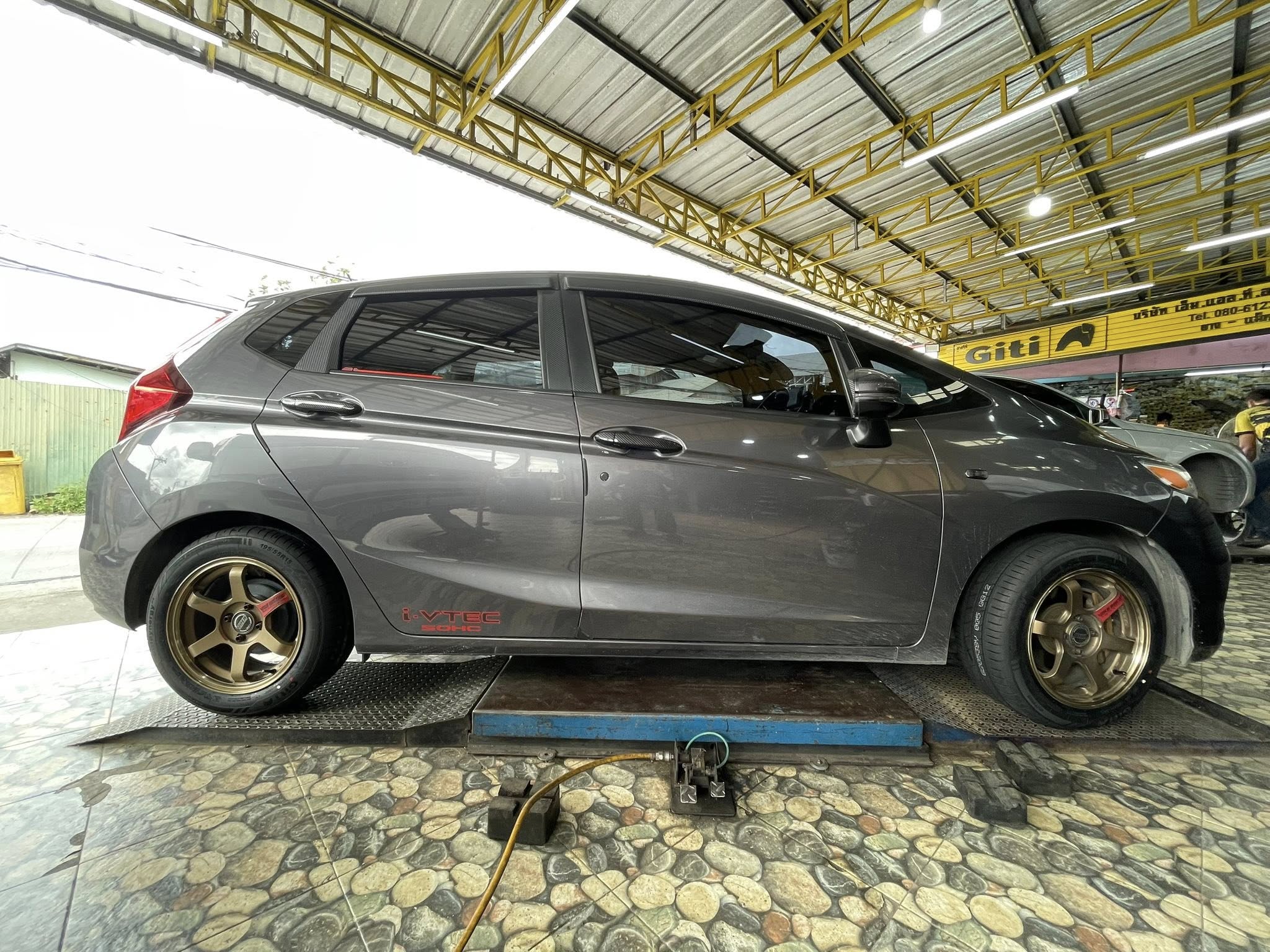 #HONDA_JAZZ🚘เปลี่ยนยาง 🛞🐘#GITI_SynergyH2_195/55R15