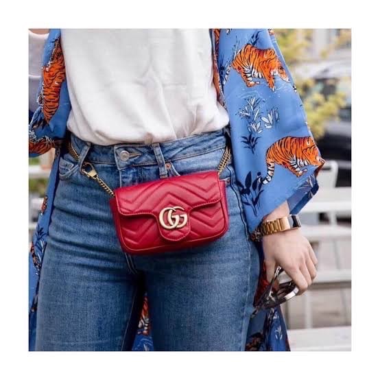 Gucci Marmont Super mini สืแดง มือสอง