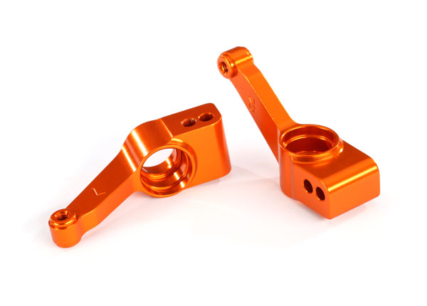1952T Carriers, stub axle (orange-anodized 6061-T6 aluminum) (rear) (left & right)/ 3x32mm hinge pins (2)/ e-clips (6)/ hardware