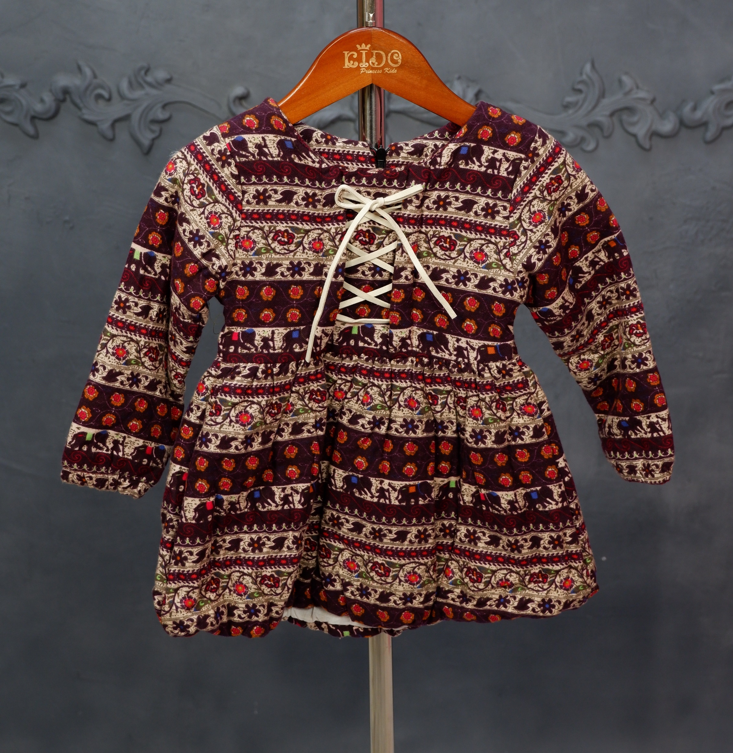 เสื้อกันหนาวเด็ก*มีหน้าร้าน ตรงปก พร้อมส่ง*0132 แขนยาว สีแดง ลายดอก อกไขว้ น่ารัก