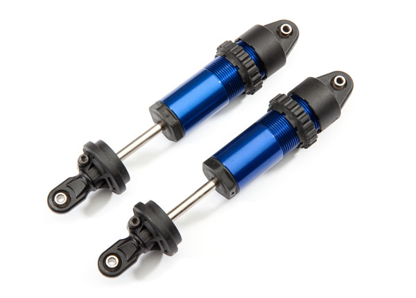 8961 Shocks, GT-Maxx®, aluminum (blue-anodized) (fully assembled w/o springs) (2)