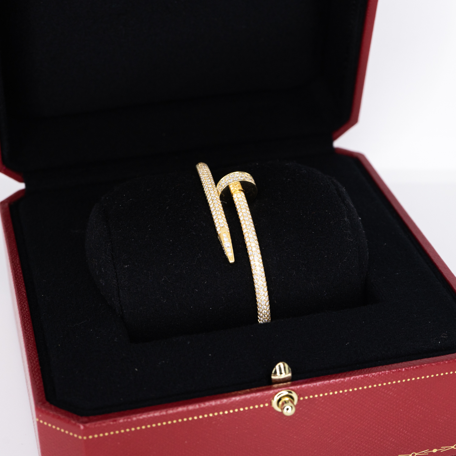 **Sold** แหวน Cartier Juste Un Clou Bracelet with Pave Diamond ทองคำ18K ไซส์ 16# (Used) +กล่องและการ์ดไทย2022