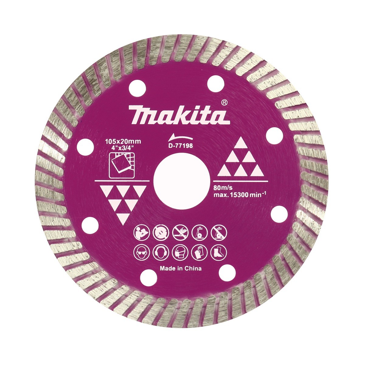 ใบตัดเพชรแบบบาง 4" สำหรับตัดกระเบื้อง รุ่น D-77198 MAKITA