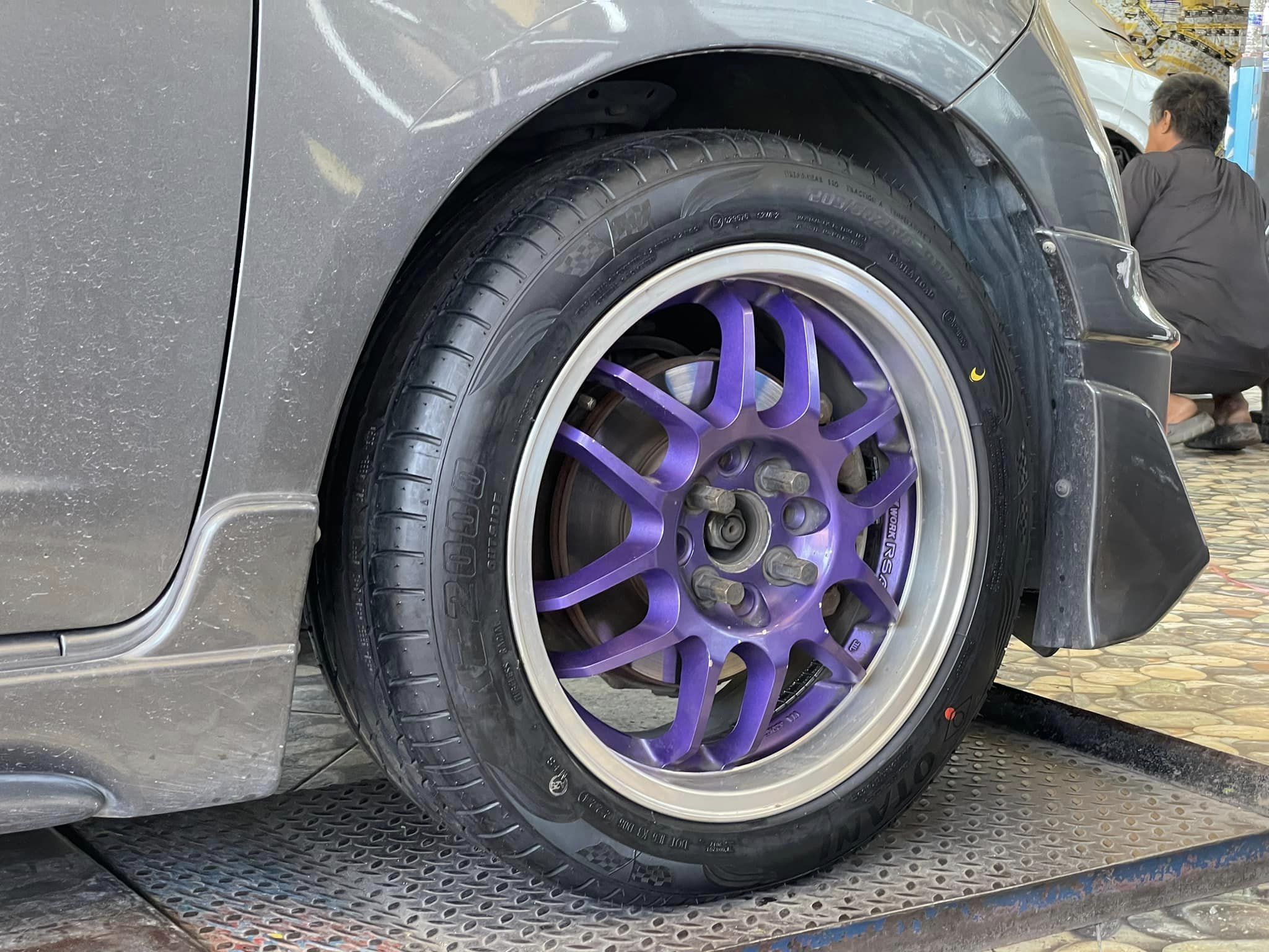 🚘 #HONDA_JAZZ🛠 เปลี่ยนยาง #OTANI #KC2000 205/50R16