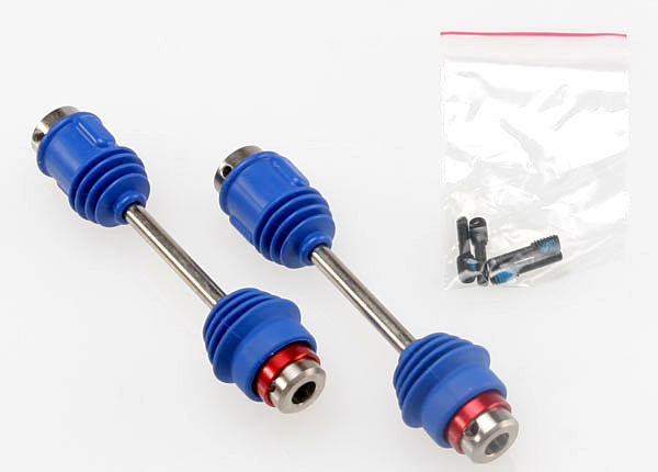 4951R Driveshafts, center E-Maxx (steel constant-velocity) front (1)/ rear (1) (assembled with inner and outer dust boots, for E-Maxx)