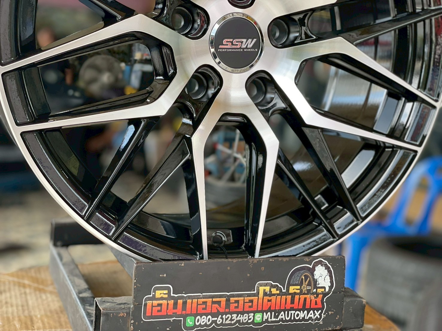 ล้อแม็กใหม่ขอบ17 #Stamford Sport Wheels #SSW348 สีดำหน้าเงา