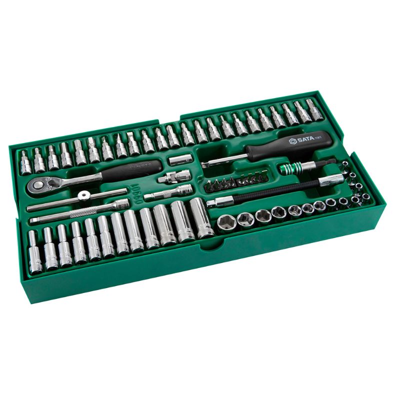 ชุดลูกบล็อก ขนาด 1/4" 63 ชิ้น No.09901 SATA