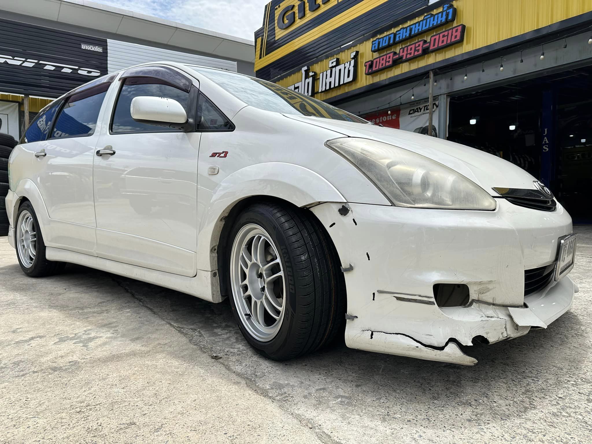 #TOYOTA_WISH #ยางรถไฟฟ้า 🛞 ￼#OTANI #KN1000 215/50R17