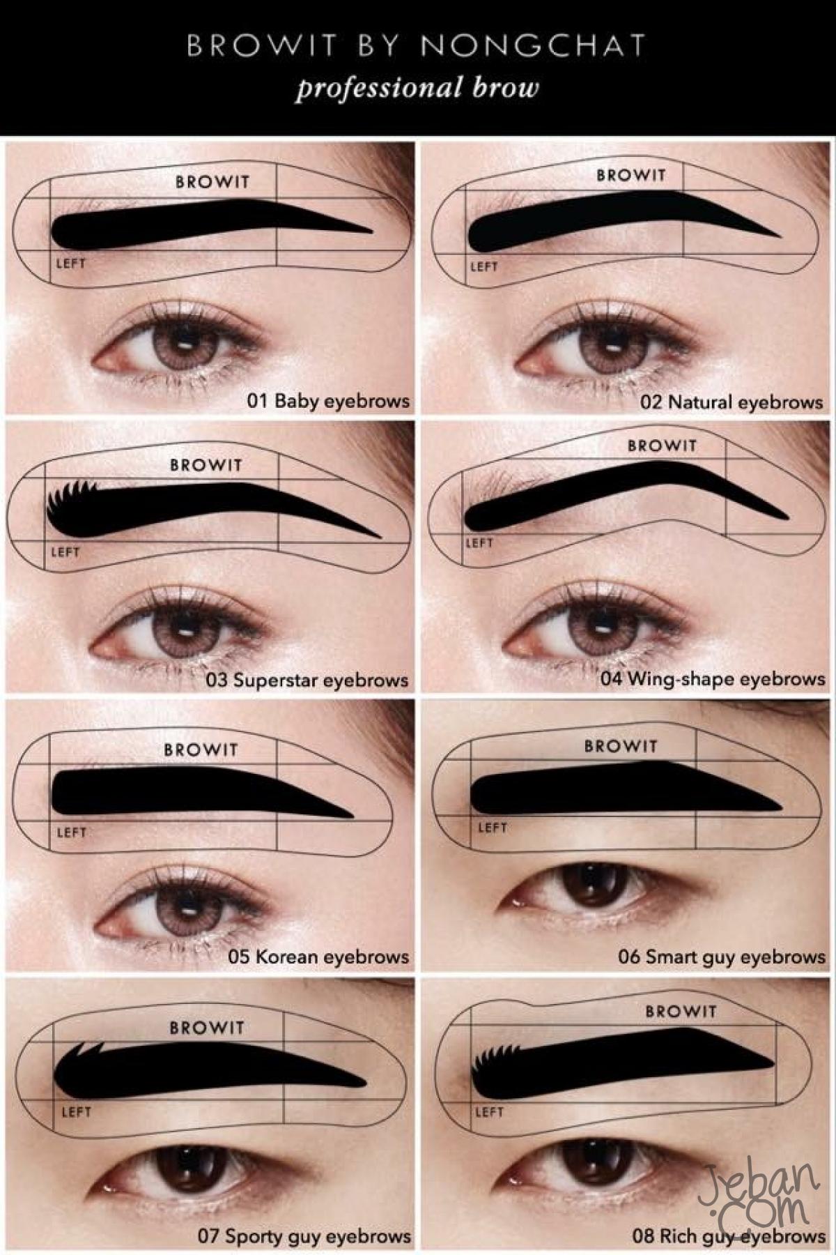 Browit by nongchat โครงสติ๊กเกอร์เขียนคิ้ว