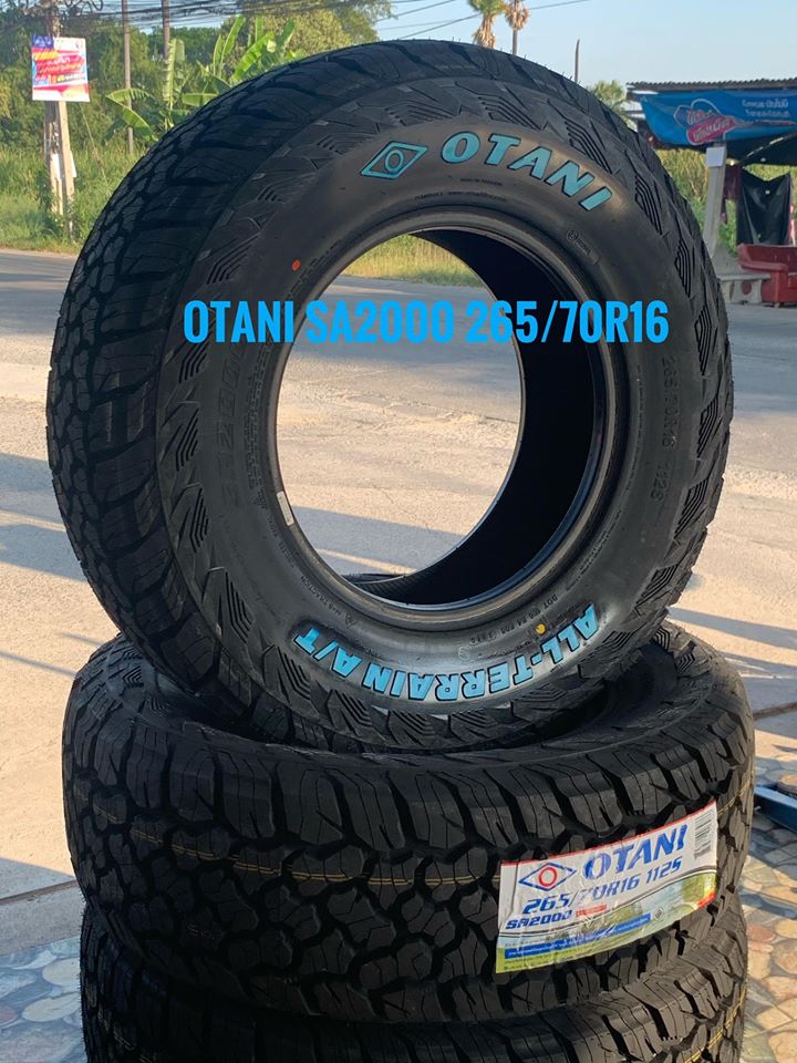 OTANI SA2000 265/70R16 ยางไทยสายพันธุ์แกร่ง ราคาพิเศษพร้อมติดตั้งฟรี สามารถสอบถามเพิ่มเติมได้ค่ะ