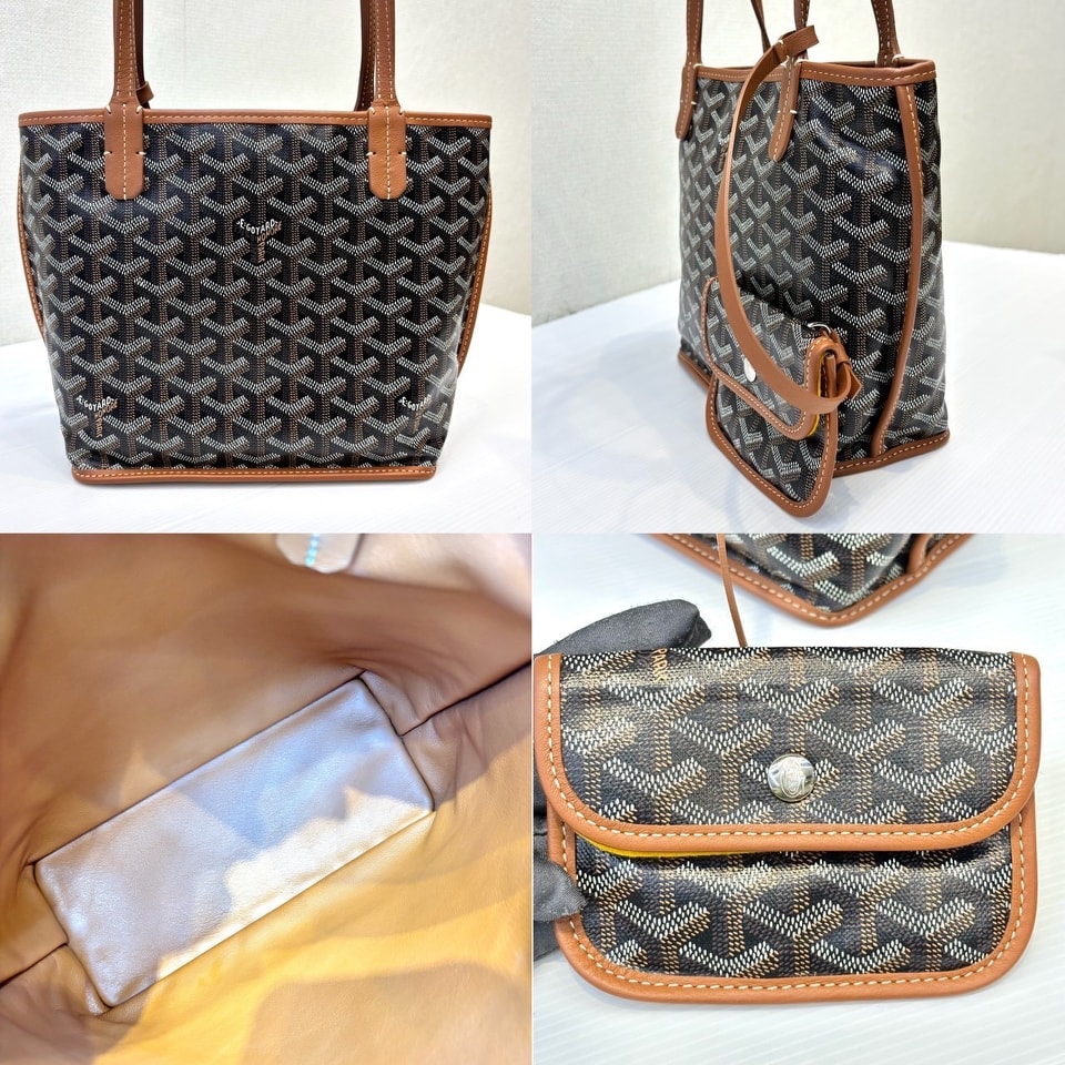 Goyard Anjou Mini Bag สีน้ำตาล มือสอง