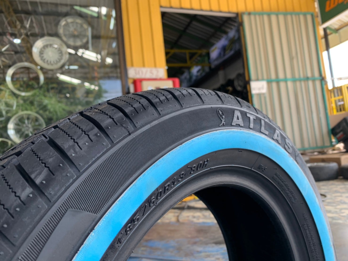 ยางขอบขาวแท้ Atlas Tires 185/60R13