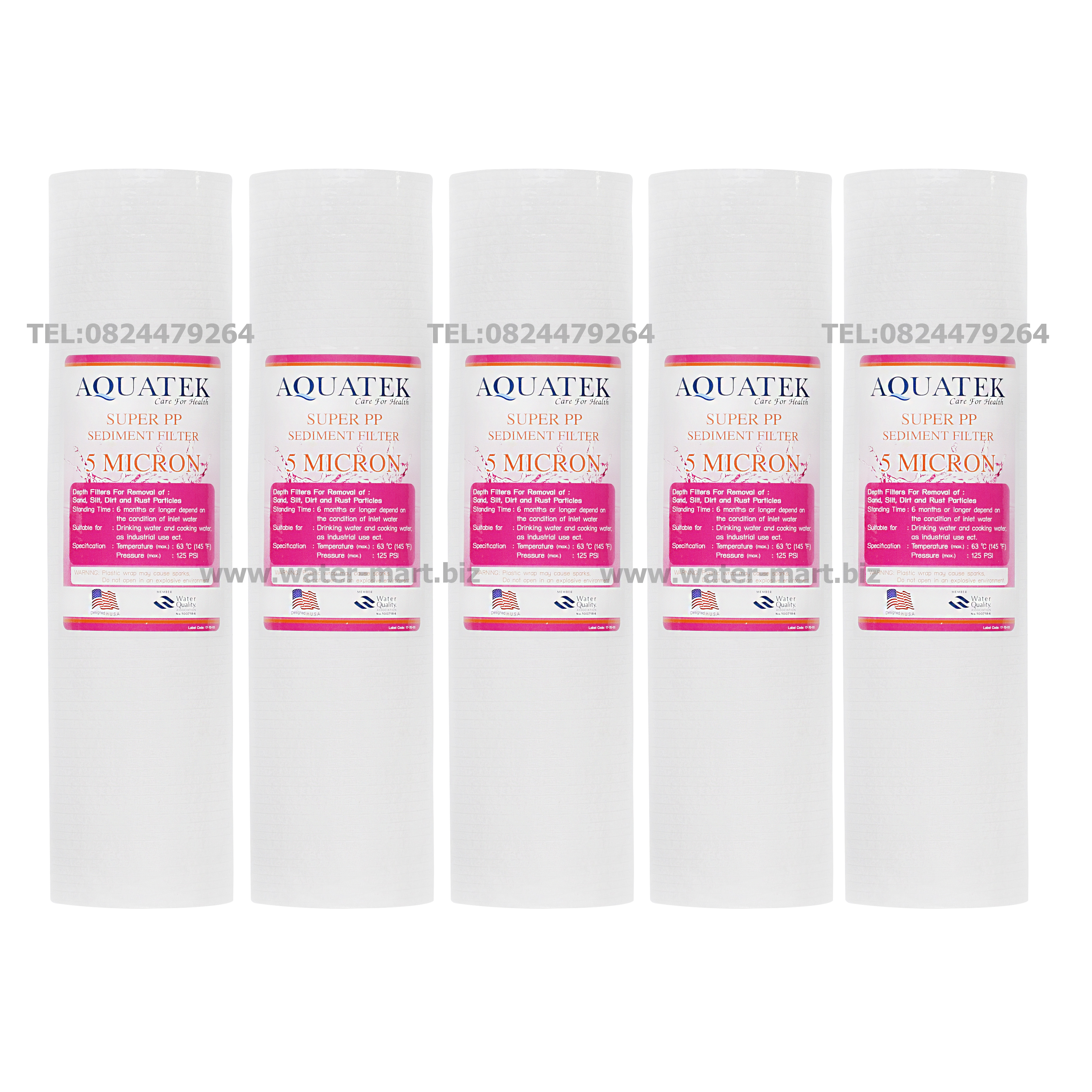 ชุดไส้กรองน้ำ SEDIMENT AQUATEK SUPER ขนาด 10 นิ้ว Set 5 ไส้