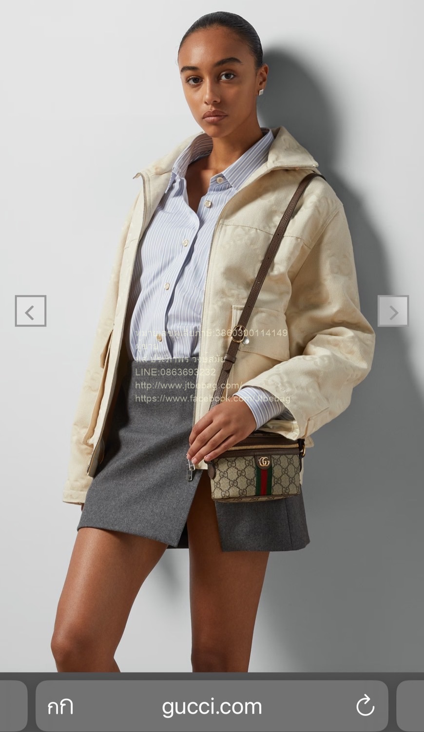 กระเป๋าGucci OPHIDIA GG TOP HANDLE MINI BAG มือสอง