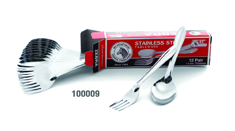 100100 ช้อนจีน เล็ก ตราหัวม้าลาย กุรุส (12 โหล/กุรุส)