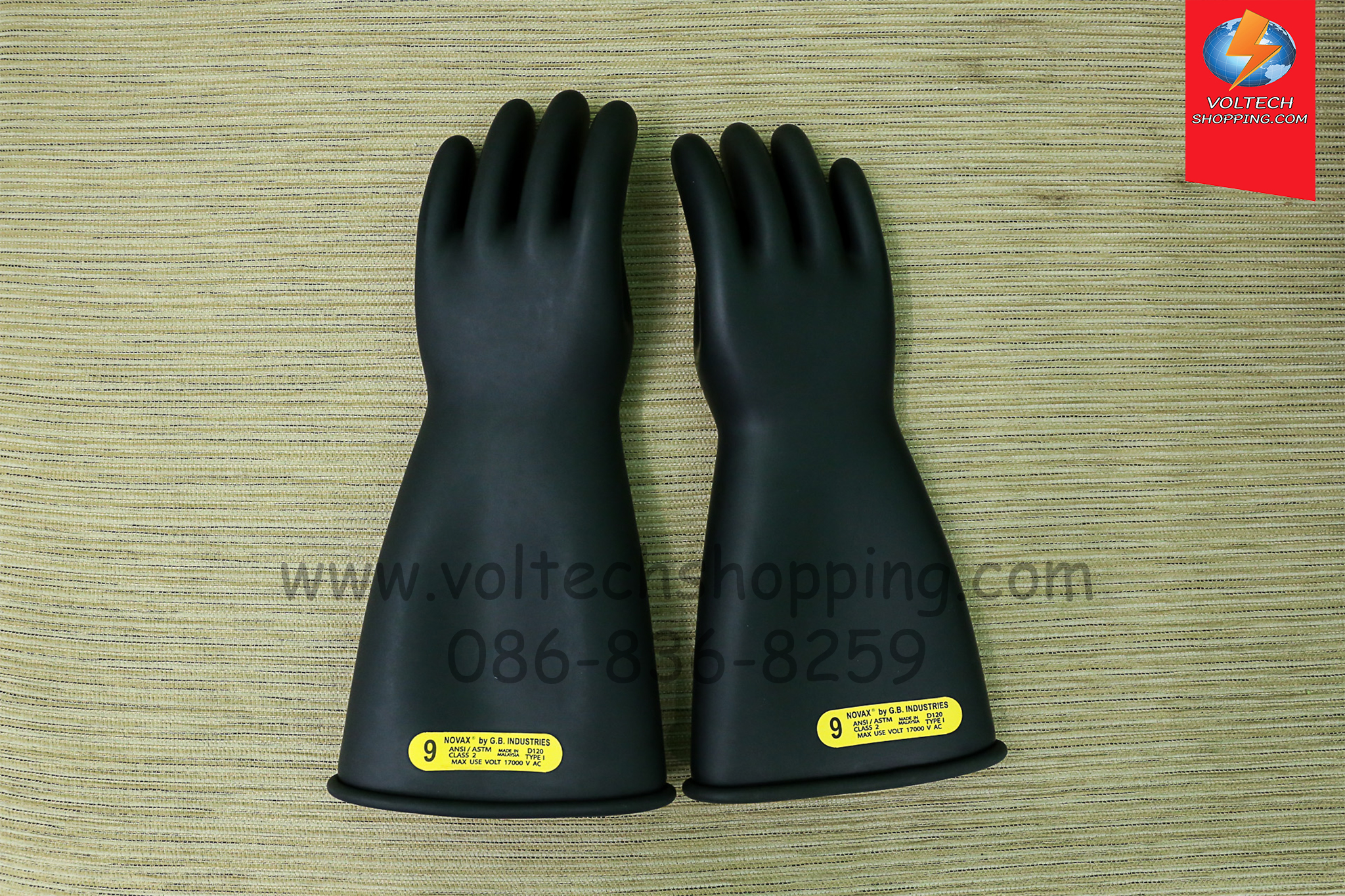 ถุงมือยางป้องกันไฟฟ้า Class 2 (20,000V)