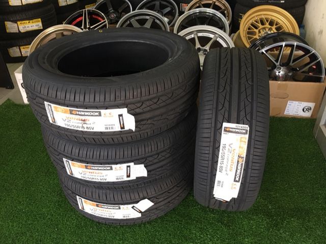 ยางใหม่ Hankook Ventus V2 195-55-R15 ยางปี17 เส้นละ 1,375 บาท ชุดละ5,500บาท