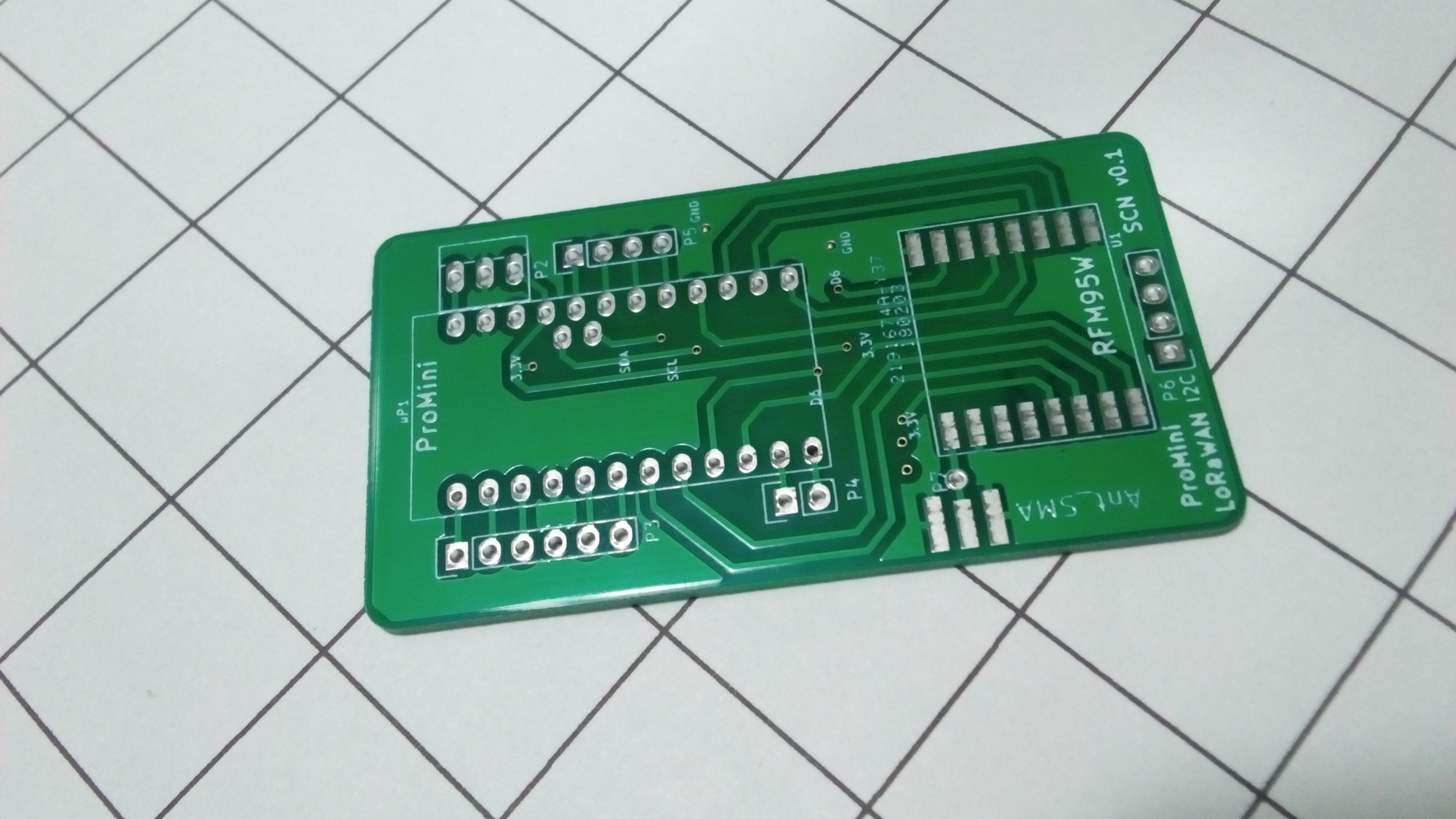 PCB Pro Mini LoRaWan V.0.1 แบบยาว