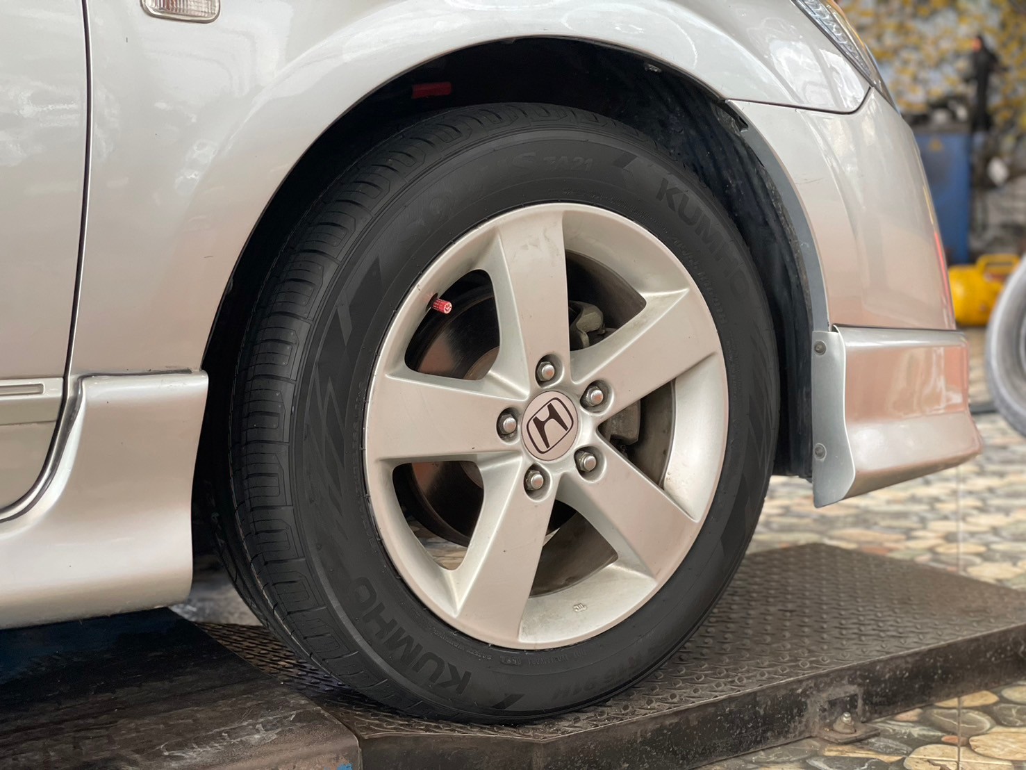 🚘 #Honda Civic ติดตั้งยาง #ยางใหม่คัมโฮ #Kumho #TA21 205/55R16 ยางใหม่ปี2024