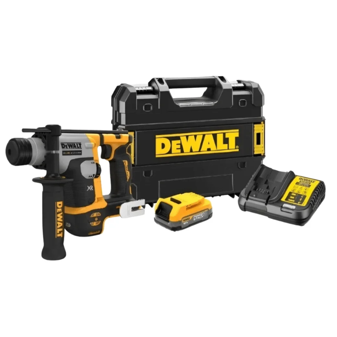 ชุดสว่านโรตารี 2 ระบบ 16 mm. 20V MAX SDS-PLUS พร้อมแบตเตอรี่ Powerstack No.DCH172E1T-B1 DEWALT (รวมแบตเตอรี่และแท่นชาร์จ)