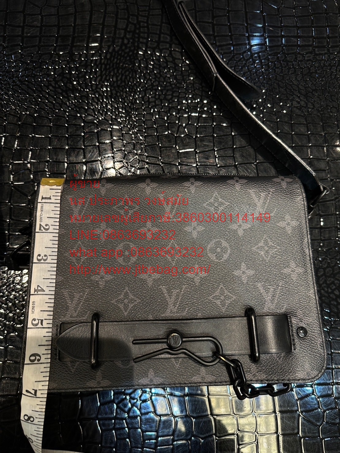 LV Steamer Monogram Elipse Messenger Bag Microchip มือสอง ของแท้