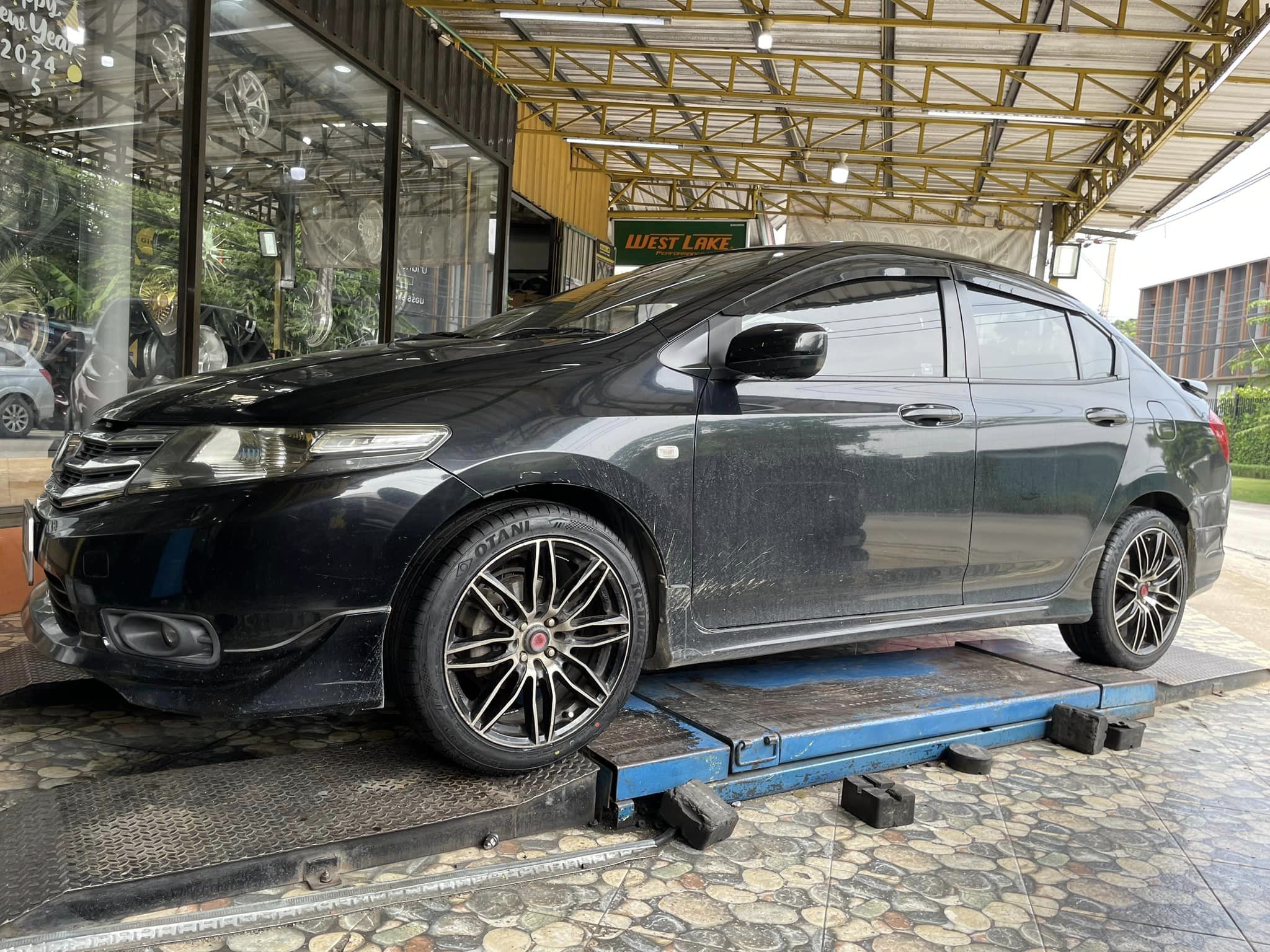 🚘 #HONDA_CITY เปลี่ยนยาง #OTANI #KC1000 205/45R17🔥 🔥